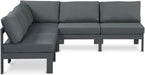 Nizuc - Outdoor Patio 5 Piece Modular Sectional With Gray Frame - Simple Home Plus