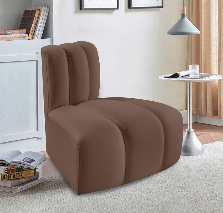 Arc - Faux Leather Reverse Corner Chair - Simple Home Plus