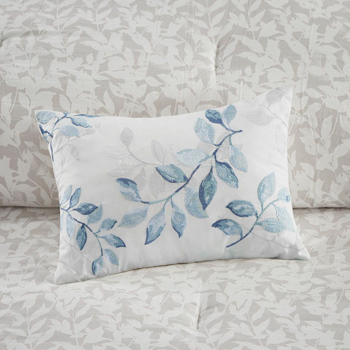 Sofia - King Reversible Complete Bedding Set - Blue - Simple Home Plus