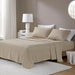 Oversized Cotton Flannel - 4 Piece Sheet Set - Beige - Simple Home Plus