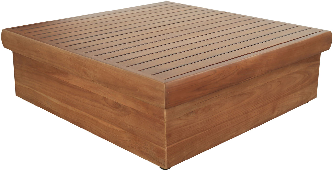 Mirella - Teak Wood Outdoor Patio Coffee Table - Natural - Simple Home Plus