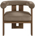 Arienzo - Performance Fabric Upholstered Accent Chair - Walnut Base - Simple Home Plus