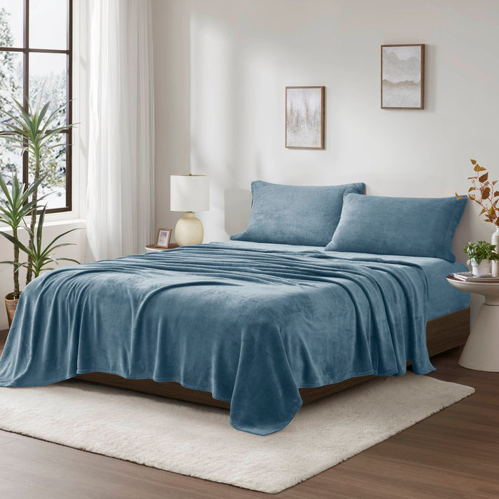 Soloft Plush - Queen Sheet Set - Blue - Simple Home Plus
