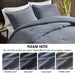 Mckenzie - 3 Piece King/California King Twill Washed Comforter Set - Blue - Simple Home Plus