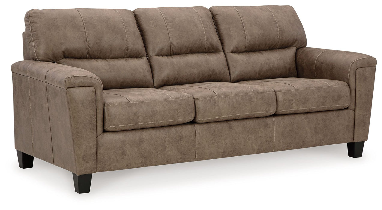 Navi - 3 Pc. - Sofa, Loveseat, Rocker Recliner - Fossil - Simple Home Plus