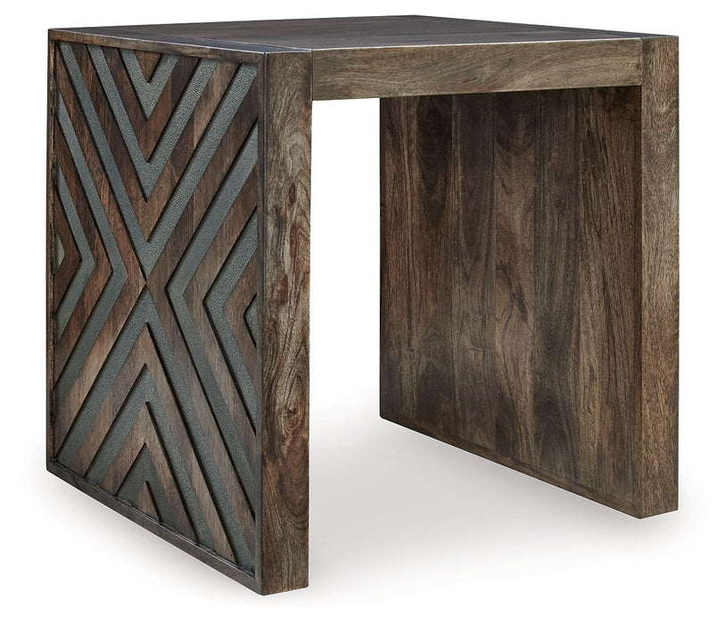 Dreggan - Brown - Square End Table - Simple Home Plus