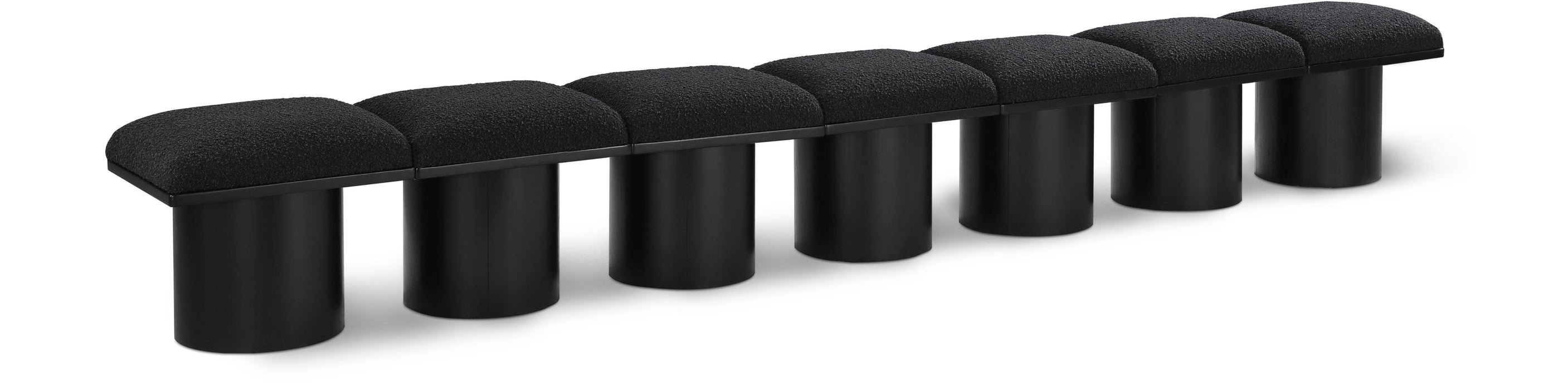 Pavilion - 7 Piece Modular Bench With Black Base - Simple Home Plus