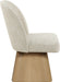 Marlowe - Linen Textured Fabric Upholstered Swivel Dining Side Chair - Stained Natural - Simple Home Plus