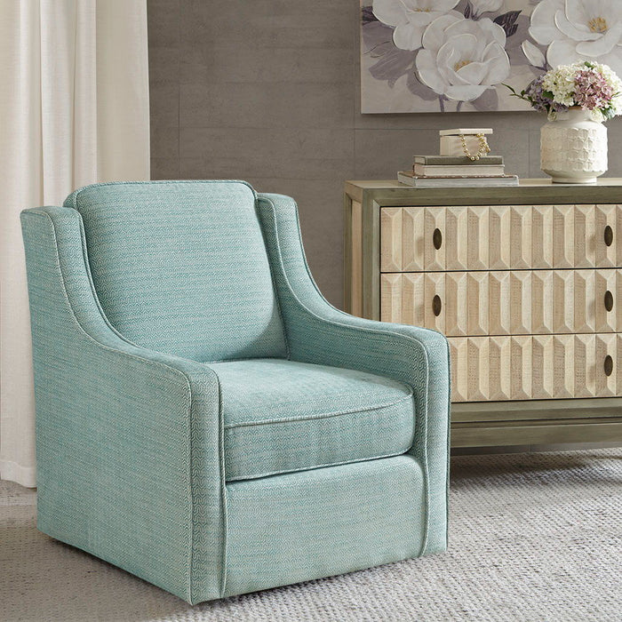 Harris - Swivel Chair - Dusty Aqua - Simple Home Plus