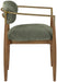Riccio - Fabric Dining Arm Chair (Set of 2) - Walnut Frame - Simple Home Plus