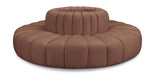 Arc - Faux Leather 8 Piece Round Modular Sofa - Simple Home Plus