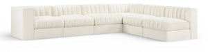 Rummi - Velvet Performance Fabric Upholstered 6 Piece Modular Sectional (With 3 Corner Chairs) - Simple Home Plus