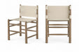 Santos - Vegan Leather Upholstered Dining Chair With Stained Brown Base (Set of 2) - Simple Home Plus