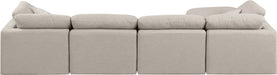 Indulge - Linen 5 Piece Modular Sectional With Chaise - Simple Home Plus