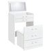 Danbury - 3-Drawer Makeup Vanity & Stool Set - Simple Home Plus