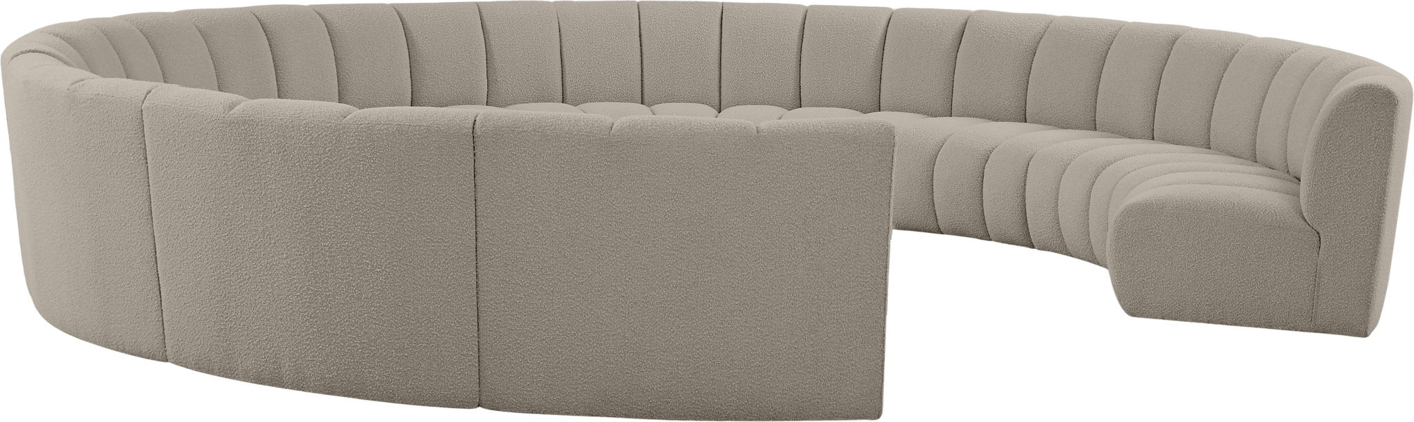 Infinity - 11 Piece Boucle Modular Sectional - Simple Home Plus
