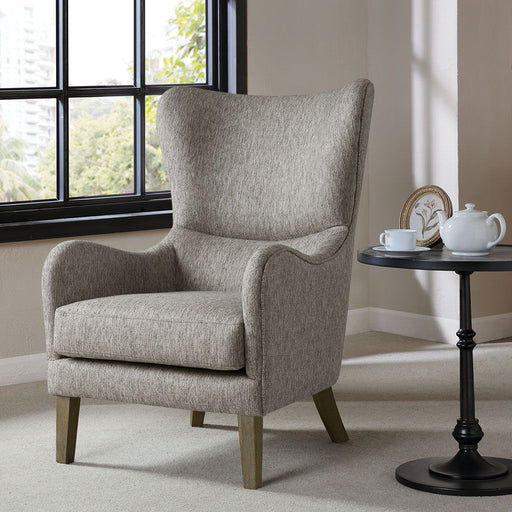 Arianna - Swoop Wing Chair - Gray - Simple Home Plus