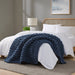 Chenille Chunky Knit - Throw - Navy Blue - Simple Home Plus
