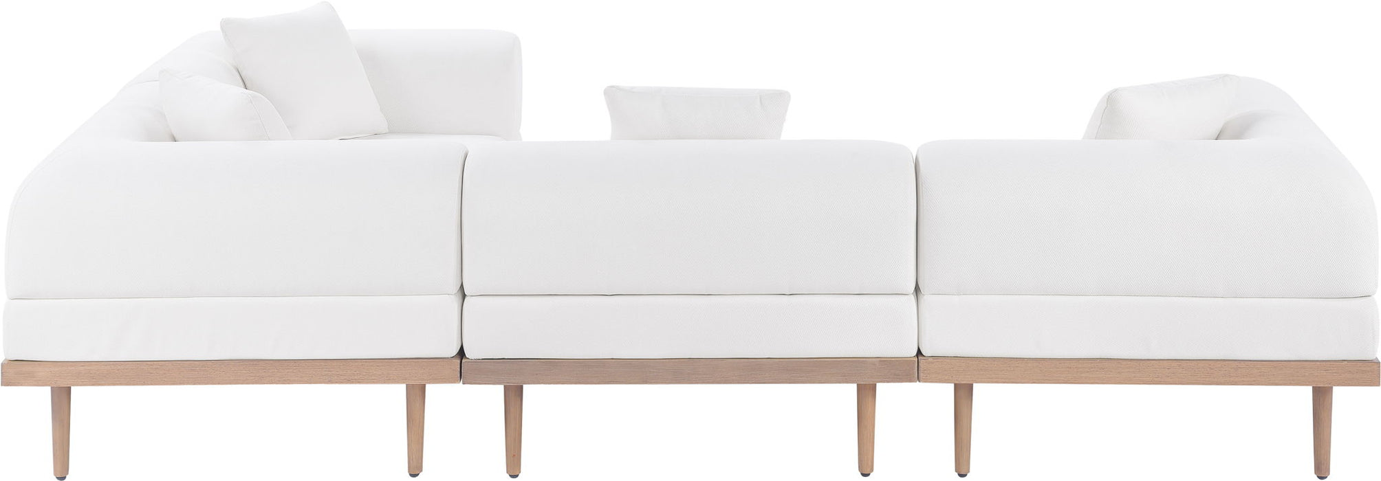 Laguna - 4 Piece 106.5" Upholstered Outdoor Patio Modular Sectional - Simple Home Plus