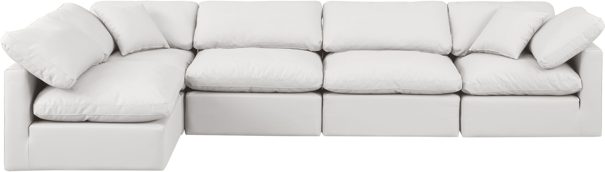 Indulge - Faux Leather 5 Piece Modular Sectional - Simple Home Plus