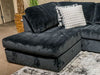 Ashford Heights - LAF Corner Chaise - Onyx - Simple Home Plus