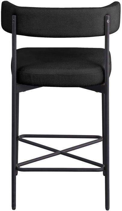 Rivage - Durable Stool With Black Frame (Set of 2) - Simple Home Plus