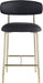 Lupita - Counter Stool With Brushed Gold Frame (Set of 2) - Simple Home Plus