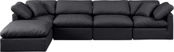 Indulge - Faux Leather 5 Piece Modular Sectional With Chaise - Simple Home Plus