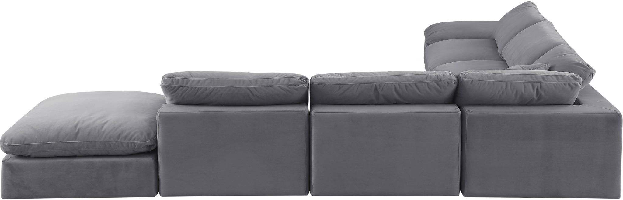 Comfy - 7 Piece Velvet Modular Corner Sectional - Simple Home Plus