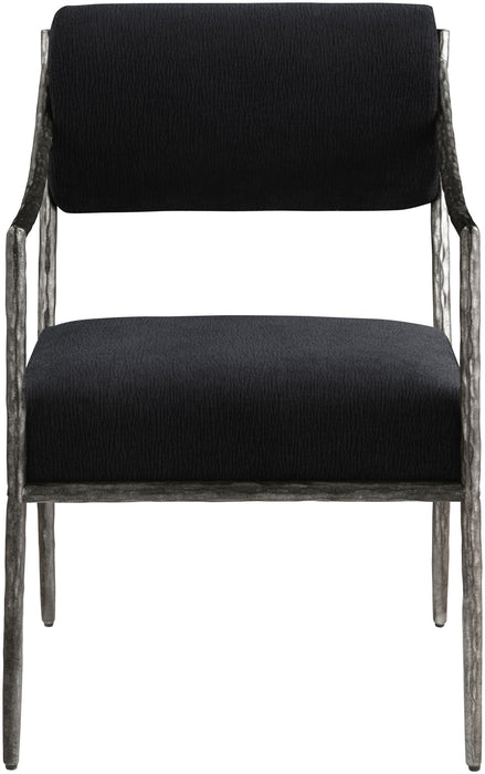 Bastille - Upholstered Dining Arm Chair (Set of 2) - Silver Frame - Simple Home Plus