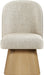 Marlowe - Linen Textured Fabric Upholstered Swivel Dining Side Chair - Stained Natural - Simple Home Plus