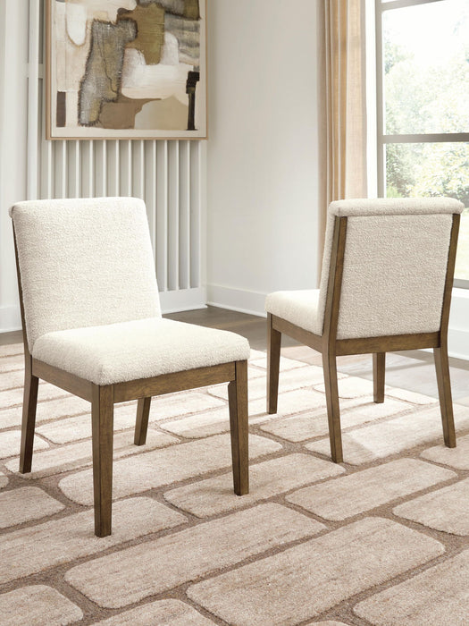Marxmore - Dining Upholstered Side Chair (Set of 2) - Beige / Brown - Simple Home Plus