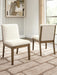 Marxmore - Dining Upholstered Side Chair (Set of 2) - Beige / Brown - Simple Home Plus