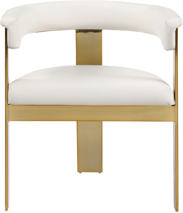 Romeo - Faux Leather Dining Chair With Gold Base (Set of 2) - Simple Home Plus