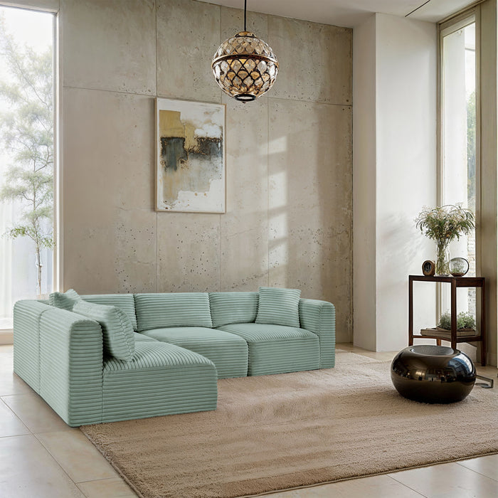 Shaggy - 4 Piece Modular Sectional - Simple Home Plus