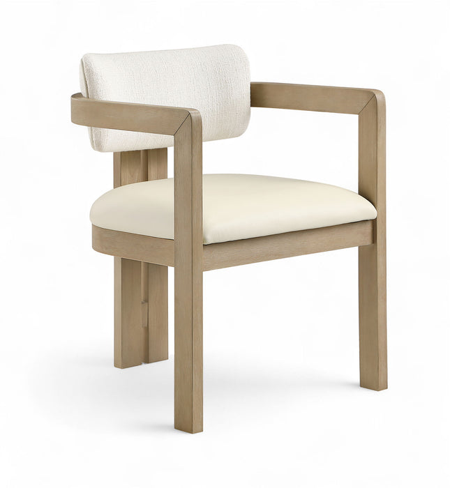 Ravina - Upholstered Dining Chair With Stained Natural Base (Set of 2) - Simple Home Plus