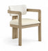 Ravina - Upholstered Dining Chair With Stained Natural Base (Set of 2) - Simple Home Plus