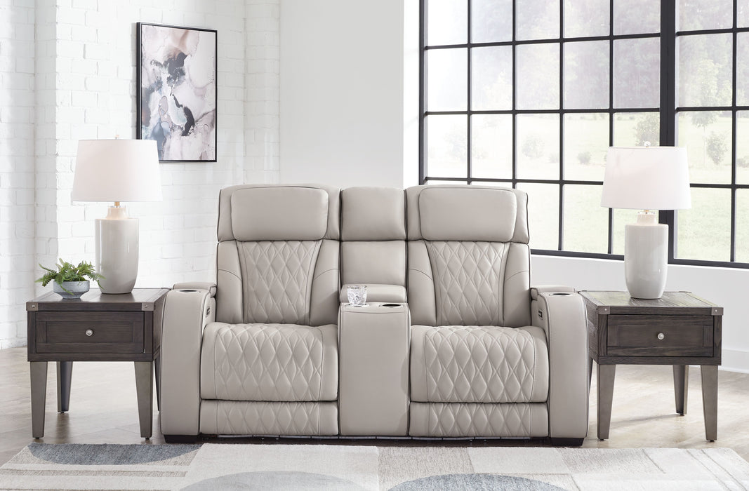 Boyington - Power Reclining Loveseat With Console/Adj Hdrst - Simple Home Plus