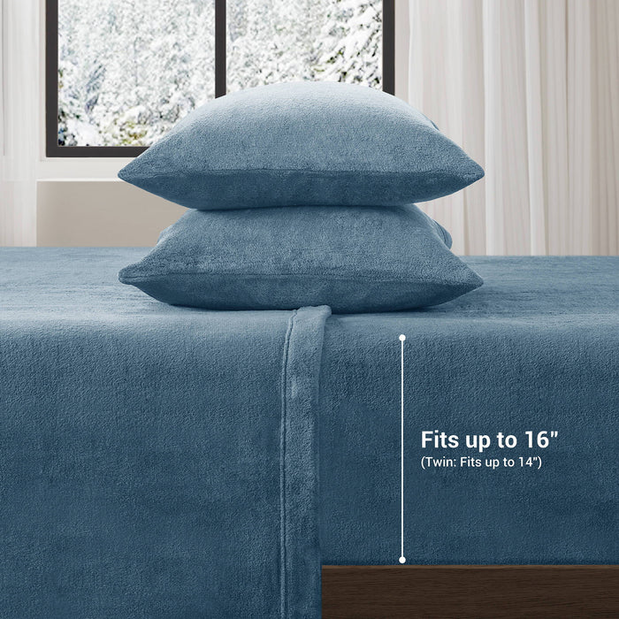 Soloft Plush - Sheet Set - Blue - Simple Home Plus
