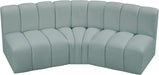 Arc - Faux Leather 3 Piece Modular Corner Sofa - Simple Home Plus