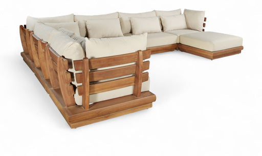 Mirella - 7 Piece Water Resistant Fabric Upholstered Outdoor Patio Modular Sectional - Simple Home Plus