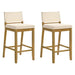 Yaneli - Contemporary Natural Wood Bar Height Kitchen Bar Stool - Simple Home Plus