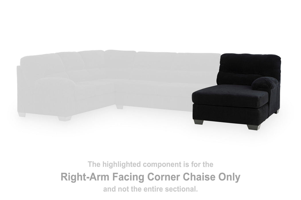 SimpleJoy - RAF Corner Chaise - Onyx - Simple Home Plus