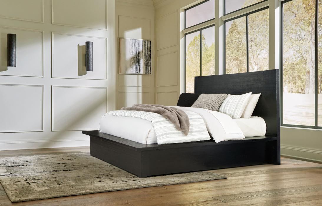 Londer - Black - Queen Panel Bed - Simple Home Plus