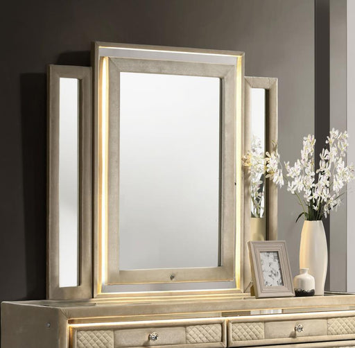 Lorient - LED Dresser Mirror - Ivory And Camel - Simple Home Plus