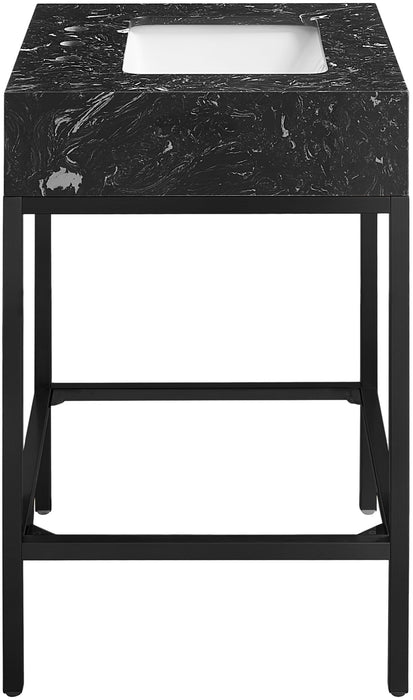 Marmo - Engineered Marble Bathroom Vanity With Black Base - Simple Home Plus