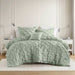 Bailey - King/California King Diamond Pucker Comforter Set - Green - Simple Home Plus