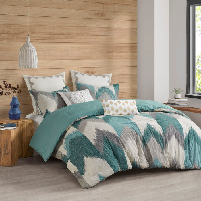 Alpine - 3 Piece Comforter Mini Set - Aqua - Simple Home Plus