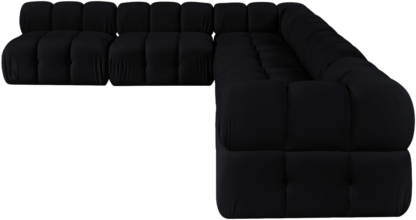 Orin - Velvet 6 Piece Modular L-Shaped Sectional