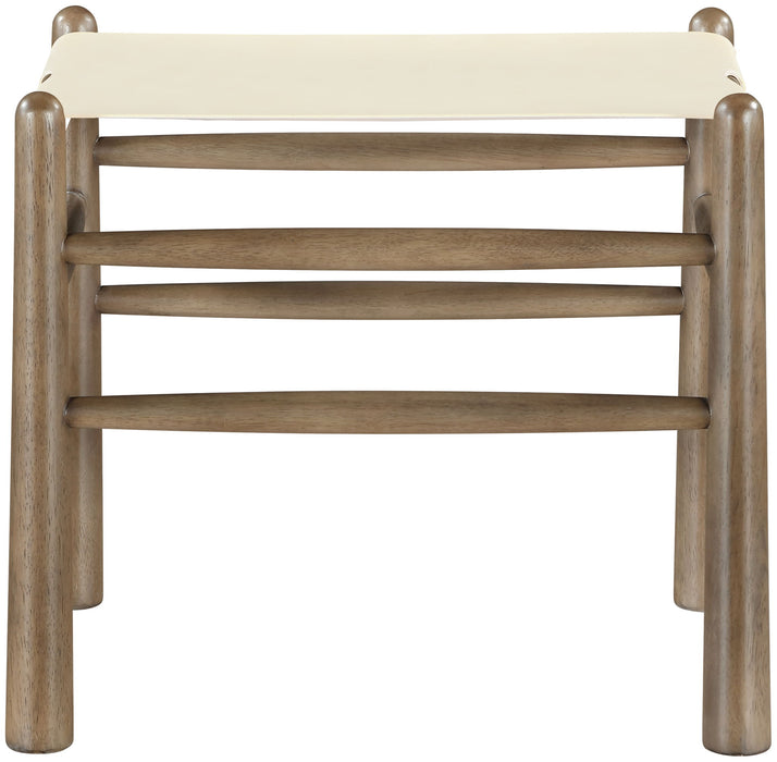 Santos - Faux Leather Upholstered Bench - Walnut Frame - Simple Home Plus